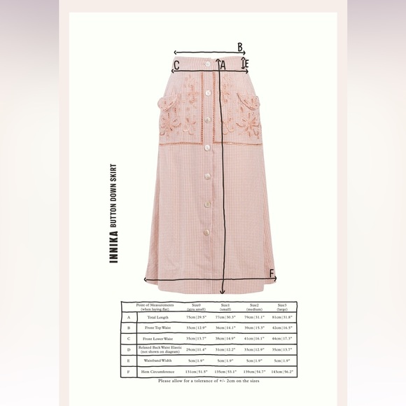 LINEN CUTWORK BUTTON DOWN SKIRT - Picture 3 of 6